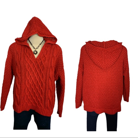 HARLOW Red  Oversized Suéter 3/4 Sleeves  Size M - Picture 1 of 9